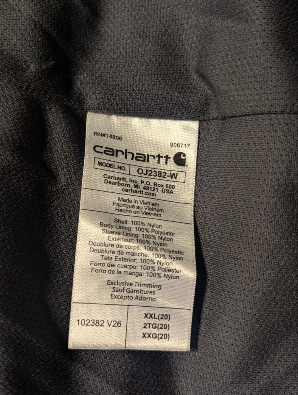 Women's XXL Carhartt Storm Defender - Picture 3 of 3
